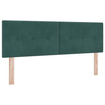 Aufbewahrungsbett mit Kopfteil Dunkelgrün 140 x 200 cm Samt