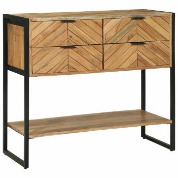 Konsolentisch Braun 90 x 35 x 80 cm Massivholz Akazie
