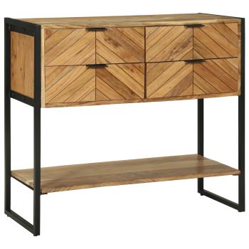 Konsolentisch Braun 90 x 35 x 80 cm Massivholz Akazie