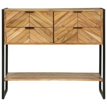 Konsolentisch Braun 90 x 35 x 80 cm Massivholz Akazie
