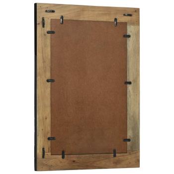 Wandspiegel Schwarz und Braun 70 x 2 x 70 cm Massivholz Akazie