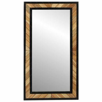 Wandspiegel Schwarz und Braun 50 x 2 x 90 cm Massivholz Akazie