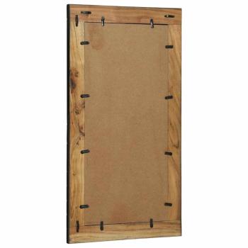 Wandspiegel Schwarz und Braun 50 x 2 x 90 cm Massivholz Akazie