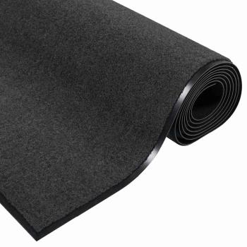 Fußmatte Anthrazit und Schwarz 120 x 300 cm 100% Polyamid