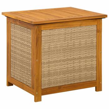 Gartenlagerbox 185 L Massivholz Akazie 60 x 50 x 56 cm Beige