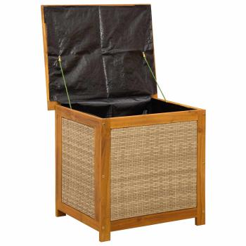 Gartenlagerbox 185 L Massivholz Akazie 60 x 50 x 56 cm Beige