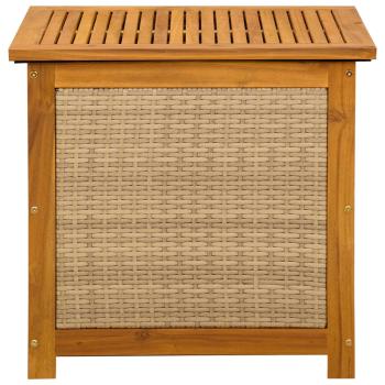 Gartenlagerbox 185 L Massivholz Akazie 60 x 50 x 56 cm Beige