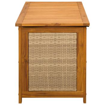 Gartenlagerbox 185 L Massivholz Akazie 60 x 50 x 56 cm Beige