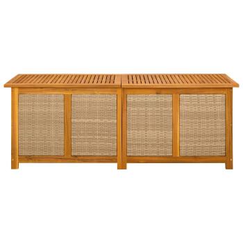Gartenlagerbox 185 L Massivholz Akazie 150 x 50 x 56 cm Beige