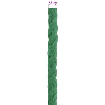 Baumwollseil 6 mm 100 m Grün 100% Baumwolle