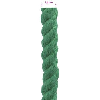 Baumwollseil 14 mm 25 m Grün 100% Baumwolle