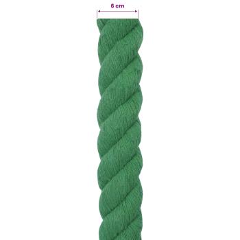 Baumwollseil 60 mm 5 m Grün 100% Baumwolle