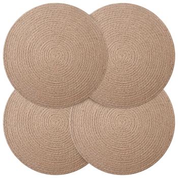 Jute-Untersetzer 4 stk. Natur 100% Tossa-Jute