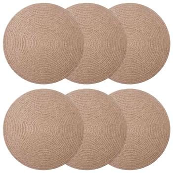 Jute-Untersetzer 6 Stk. Natur 100% Tossa-Jute