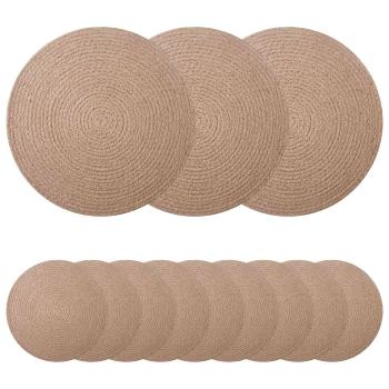Jute-Untersetzer 12 stk. Natur 100% Tossa-Jute