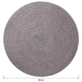 Jute-Untersetzer 12 Stk. Grau 100% Tossa-Jute