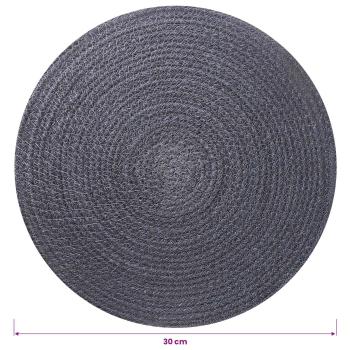 Jute-Untersetzer 6 Stk. Dunkelgrau 100% Tossa-Jute