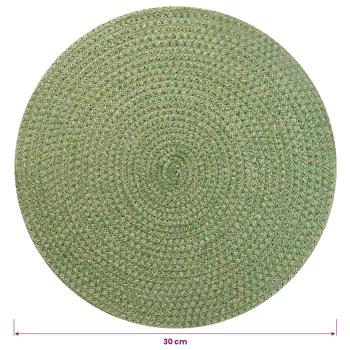Jute-Untersetzer 6 Stk. Olivgrün 100% Tossa-Jute
