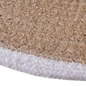Jute Platzsets 4 Stk. Natürlich und Weiß 100% Tossa Jute