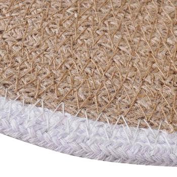 Jute Platzsets 12 stk. Natürlich und Weiß 100% Tossa Jute
