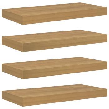 Wandregal 4 stk. Braun 50 x 23,5 x 3,8 cm Holzwerkstoff