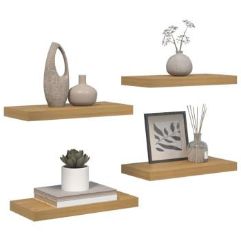Wandregal 4 stk. Braun 50 x 23,5 x 3,8 cm Holzwerkstoff