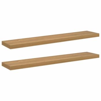 Wandregal 2 stk. Braun 120 x 23,5 x 3,8 cm Holzwerkstoff