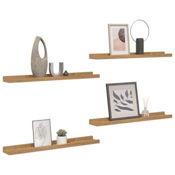 Wandregal 4 stk. Braun 40 x 9 x 3 cm Holzwerkstoff
