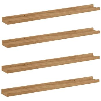 Wandregal 4 stk. Braun 80 x 9 x 3 cm Holzwerkstoff