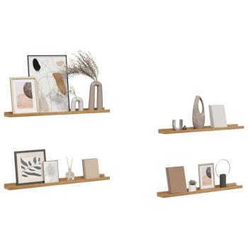 Wandregal 4 stk. Braun 80 x 9 x 3 cm Holzwerkstoff