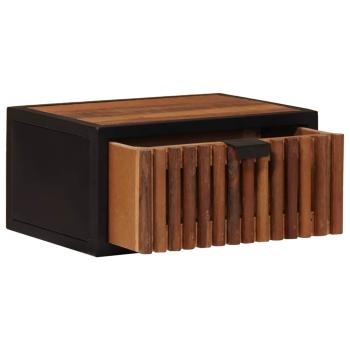 Handgefertigter Nachttisch Natur 40 x 30 x 20 cm