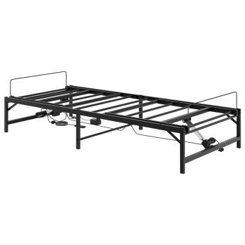 Elektrisch verstellbares Bettgestell Schwarz 80 x 200 cm Stahl