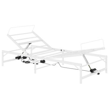 Elektrisch verstellbares Bettgestell Weiß 80 x 200 cm Stahl