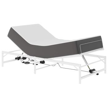 Elektrisch verstellbares Bettgestell Weiß 90 x 200 cm Stahl