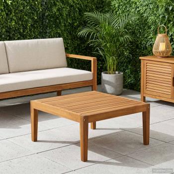 ARDEBO.de - Gartentisch Massivholz Akazie Natur 60 x 60 x 30 cm