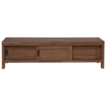 TV-Schrank 110 x 30 x 30 cm Massivholz Teak Natur