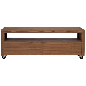 TV-Schrank 110 x 30 x 40 cm Natur Massivholz Teak