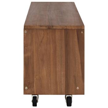 TV-Schrank 110 x 30 x 40 cm Natur Massivholz Teak