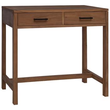 ARDEBO.de - Schreibtisch mit Schubladen Natur Massivholz Teak