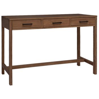 ARDEBO.de - Schreibtisch mit Schubladen Natur Massivholz Teak
