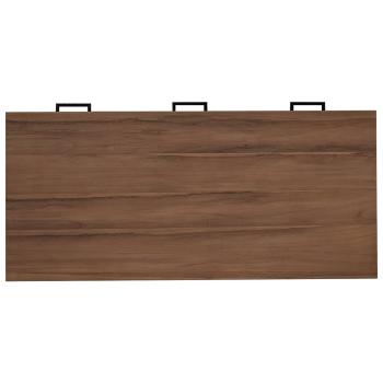 Schreibtisch mit Schubladen Natur Massivholz Teak