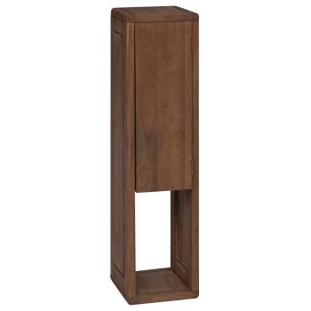 ARDEBO.de - Badezimmer Seitenregal Natur 25 x 25 x 100 cm Massivholz Teak