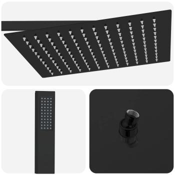 Verborgenes Duschsystem (Quadrat) Schwarz Edelstahl 201