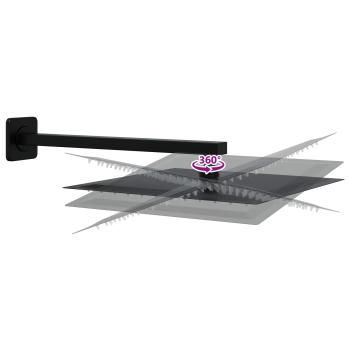 Verborgenes Duschsystem (Quadrat) Schwarz Edelstahl 201