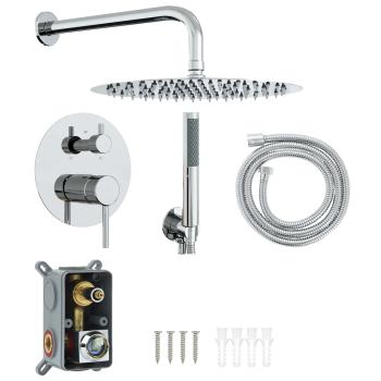 Verdecktes Duschsystem (Rund) Silber Edelstahl 201
