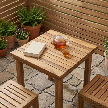 ARDEBO.de - Tischplatte 40 x 40 x 3,5 cm Quadratisch Massives Teakholz