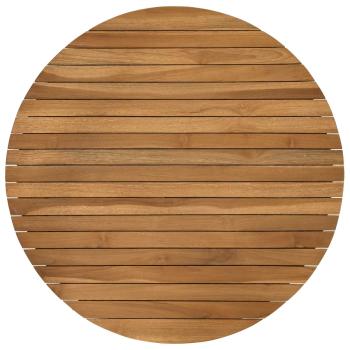 Tischplatte Ø 70 x 3,5 Rund Massives Teakholz Natur