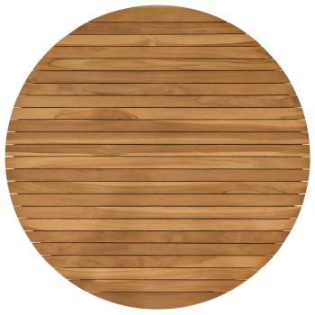 Tischplatte Ø 90 x 3,5 Rund Massives Teakholz Natur