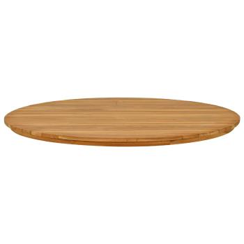 Tischplatte Ø 90 x 3,5 Rund Massives Teakholz Natur