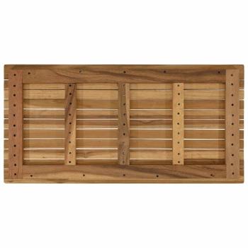 Tischplatte 90 x 45 x 3,5 cm Rechtwinklig Massives Teakholz